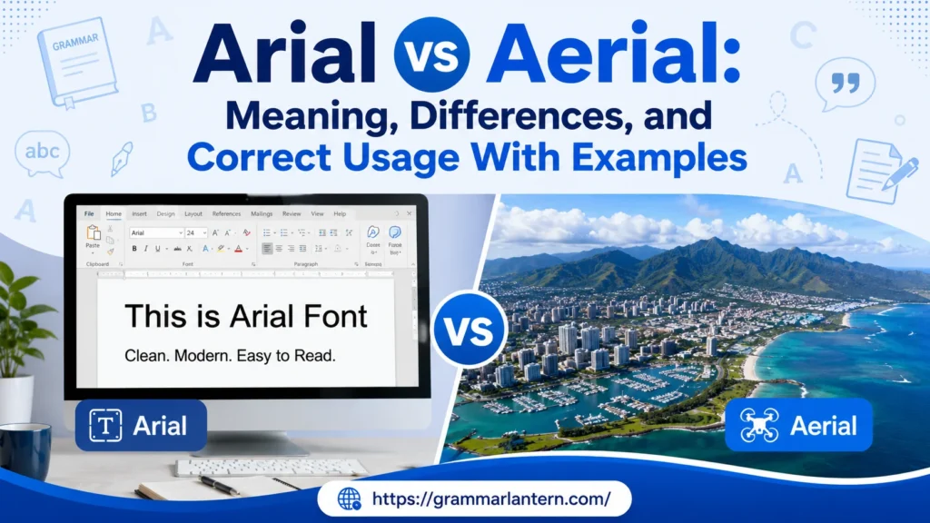 Arial vs Aerial Meaning and Difference