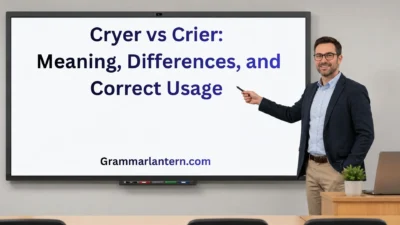 Cryer vs Crier