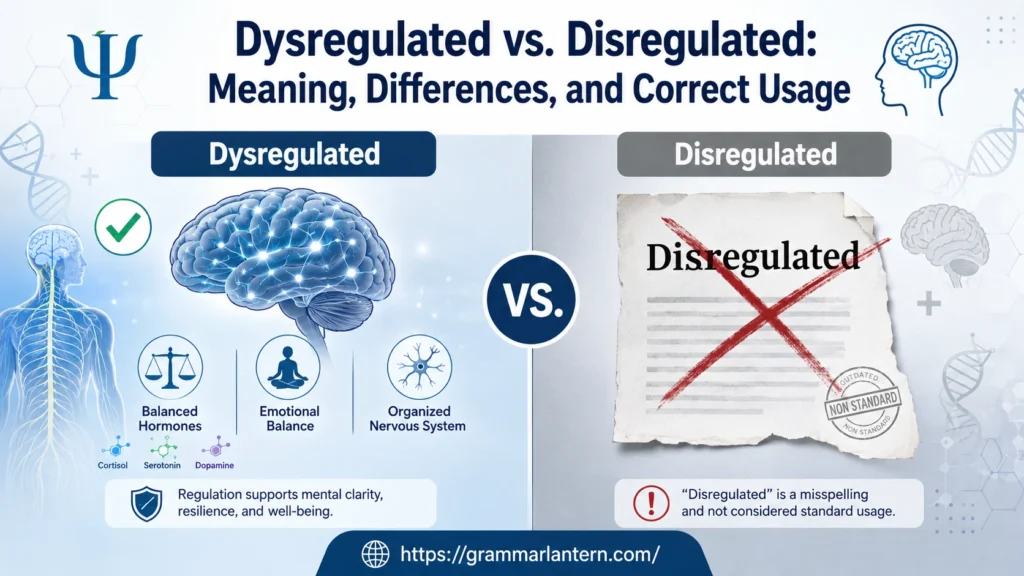 Dysregulated vs. Disregulated: Side-by-Side Comparison
