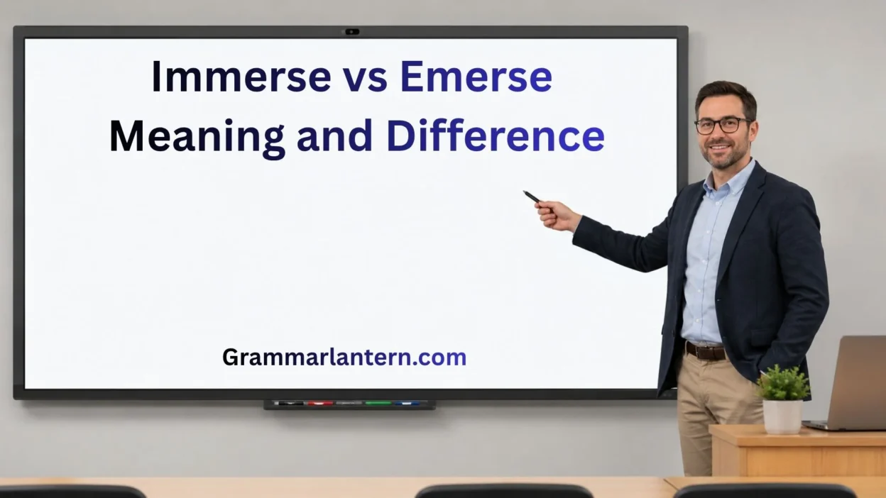 Immerse vs Emerse
