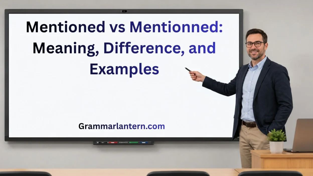 Mentioned vs Mentionned
