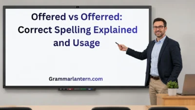 Offered vs Offerred