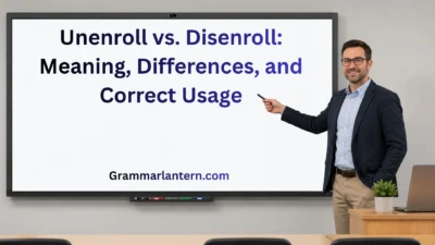 Unenroll vs. Disenroll