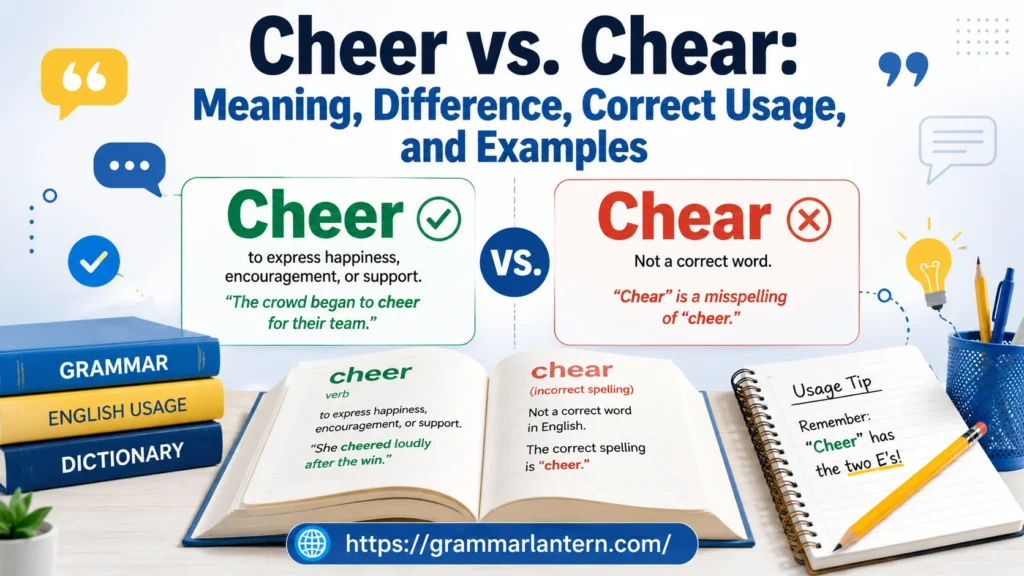Cheer vs. Chear Quick answer