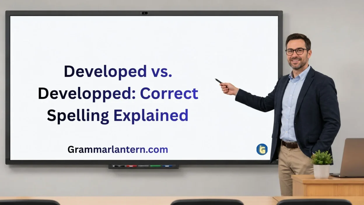 Developed vs. Developped