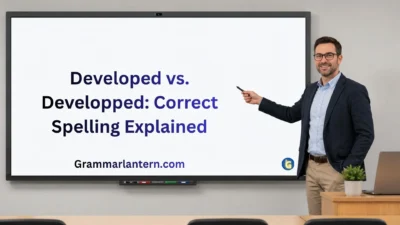 Developed vs. Developped
