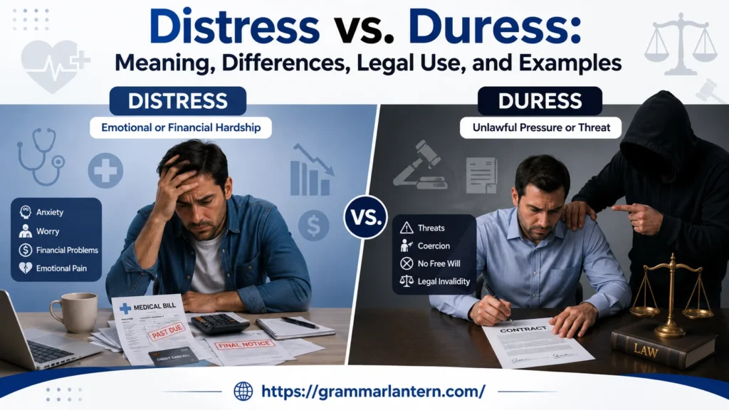 Distress vs. Duress Real Difference