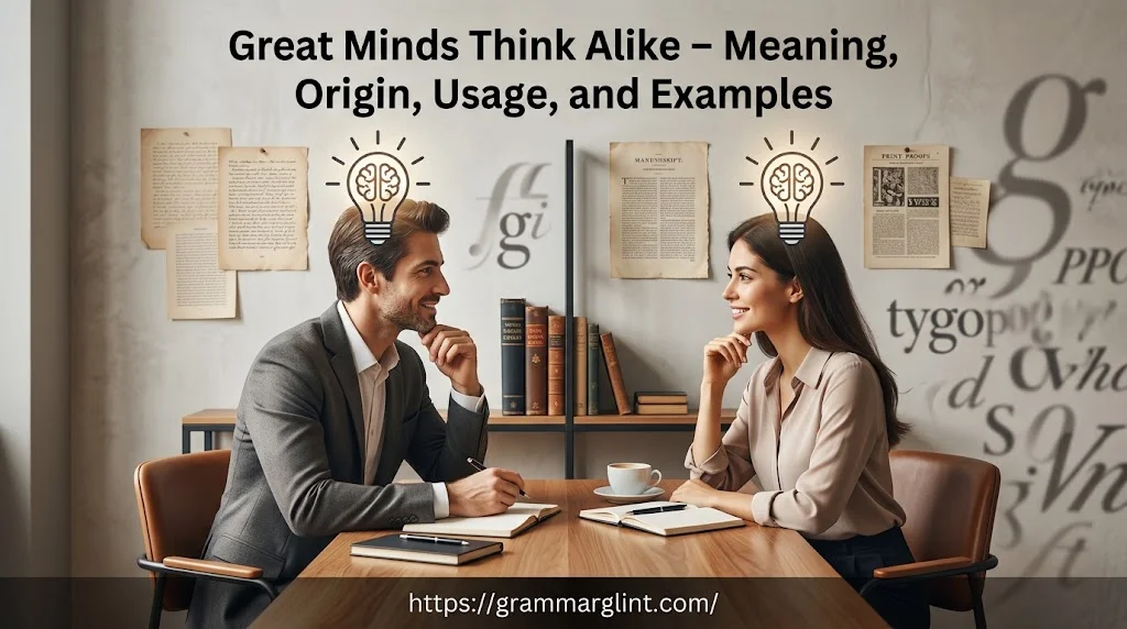 Great Minds Think Alike: Meaning, Origin, and Examples