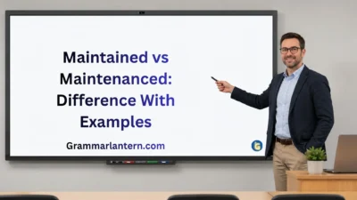 Maintained vs Maintenanced: Difference With Examples