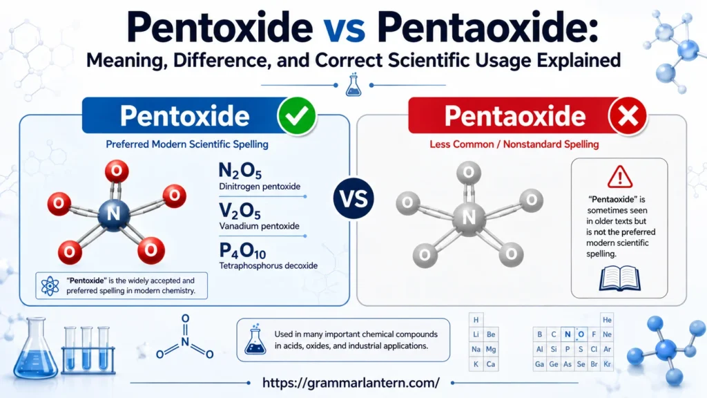 Pentoxide vs Pentaoxide Quick Answer