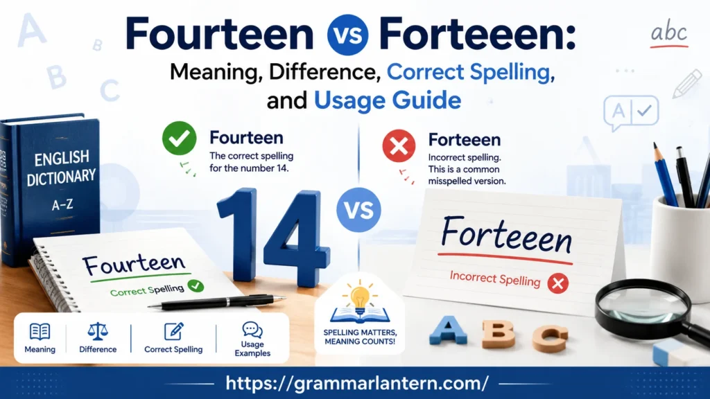 Quick Answer: Fourteen vs Forteeen