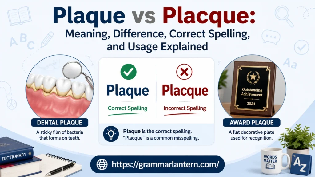 Quick Answer: Plaque vs Placque