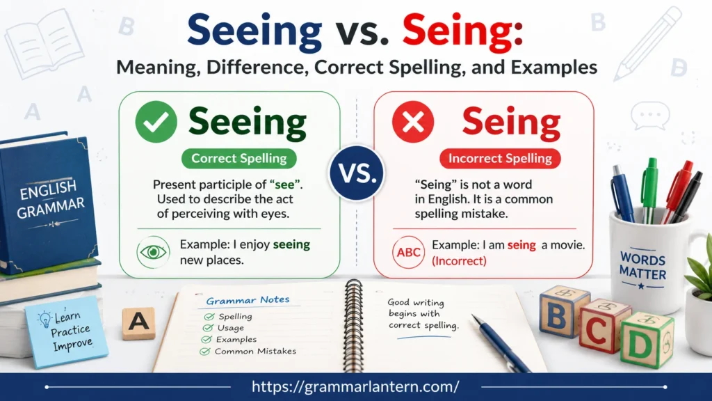Quick Answer: Seeing vs. Seing: