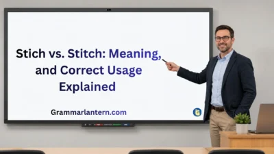 Stich vs. Stitch: Meaning, and Correct Usage Explained
