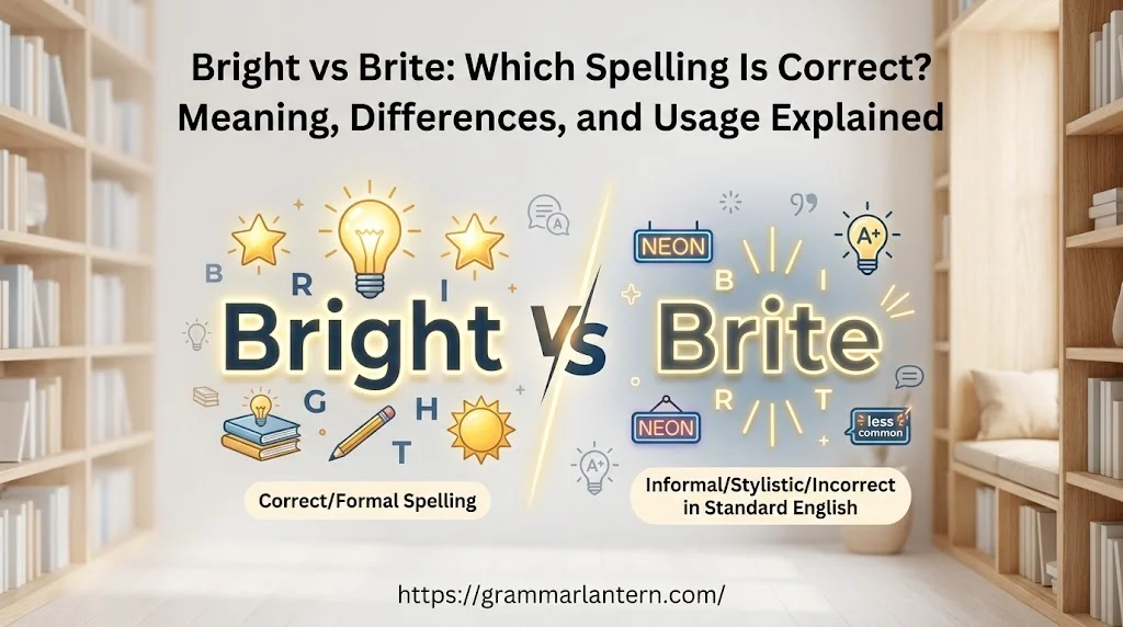 Bright vs Brite: Which Spelling Is Correct? 