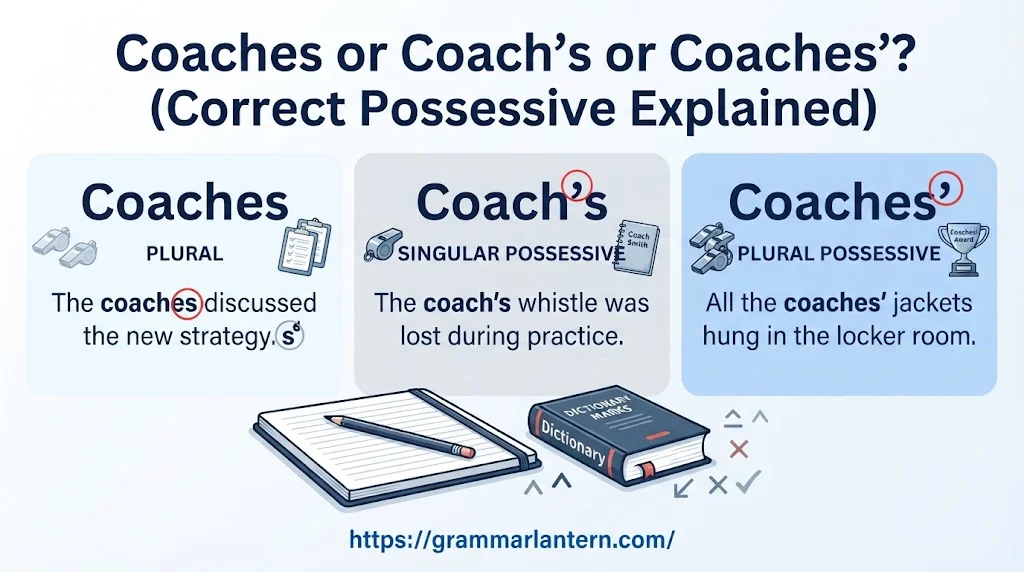 Coaches or Coach’s or Coaches’