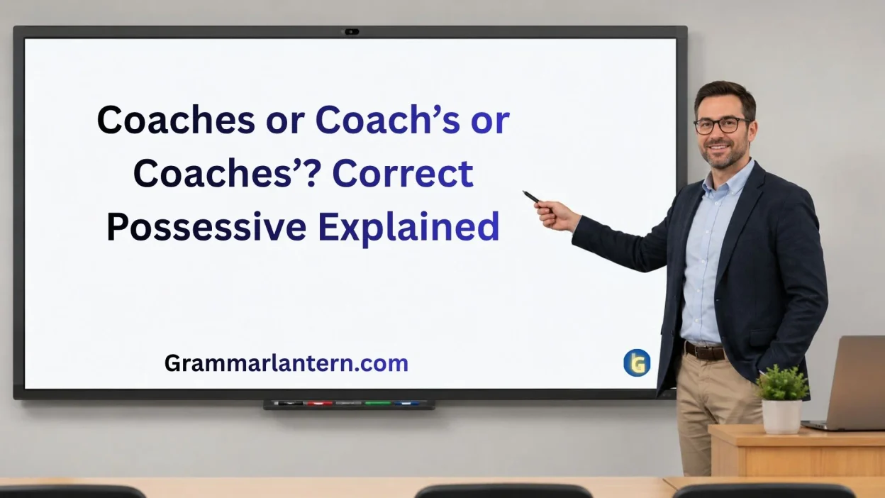 Coaches or Coach’s or Coaches’
