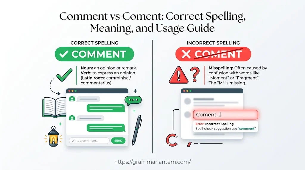 Comment vs Coment