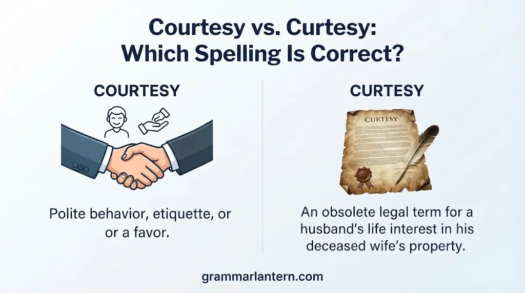 Courtesy vs. Curtesy: Which Spelling Is Correct?