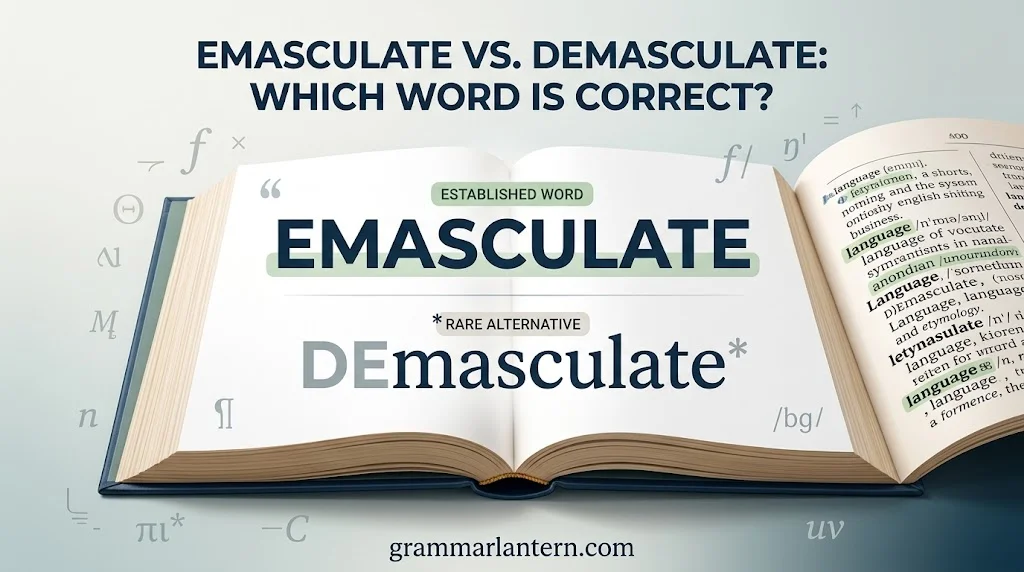 Emasculate vs. Demasculate