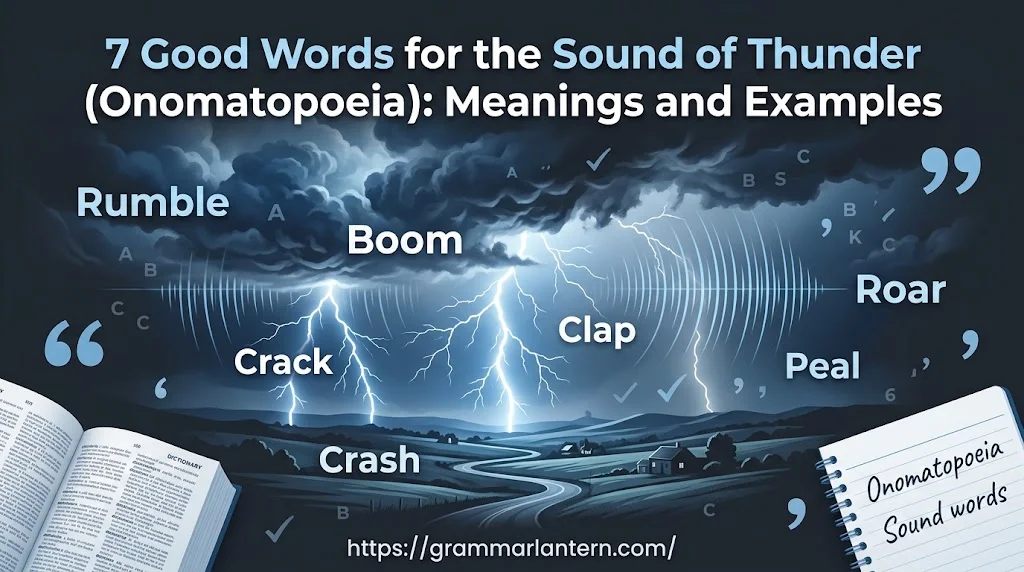 Good Words for the Sound of Thunder
