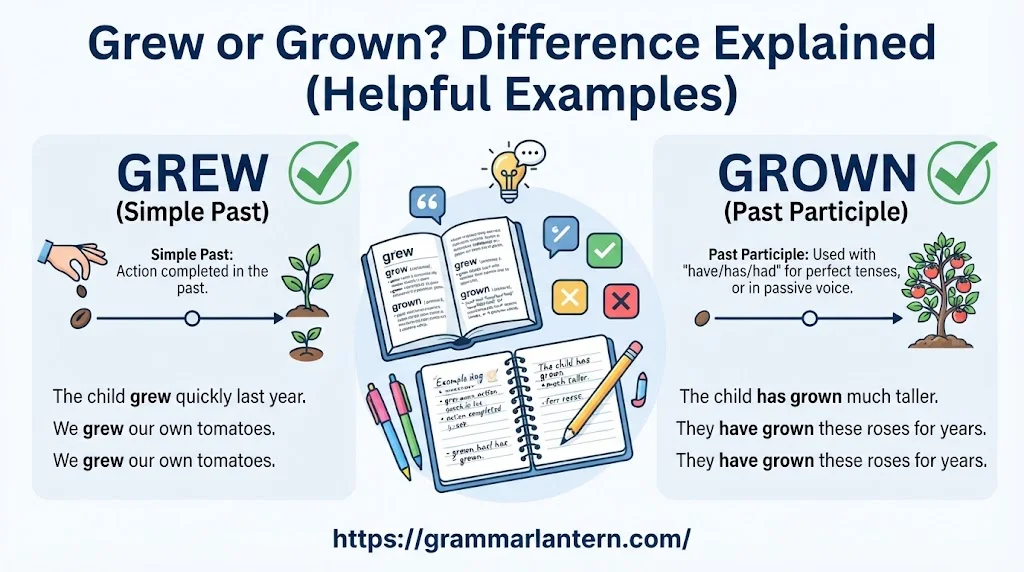 Grew or Grown