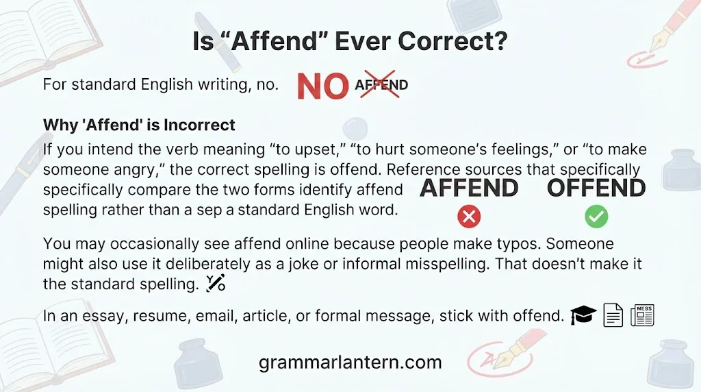 Is “Affend” Ever Correct?