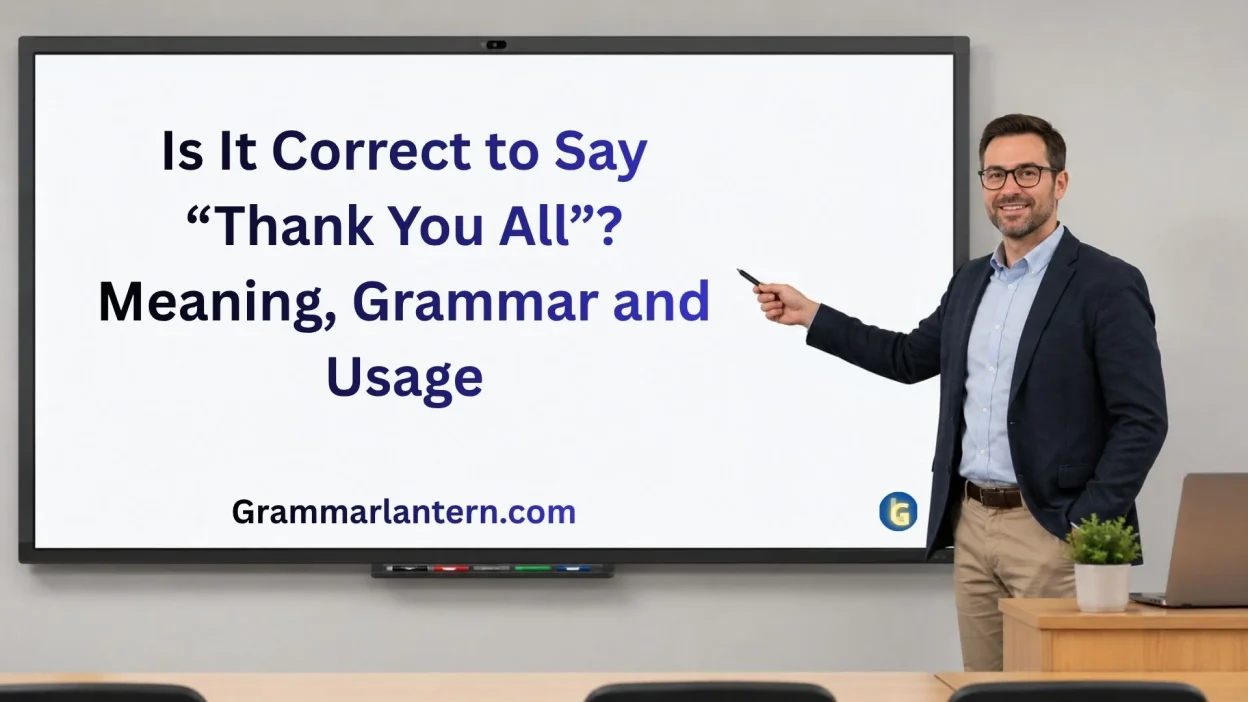 Is It Correct to Say “Thank You All”
