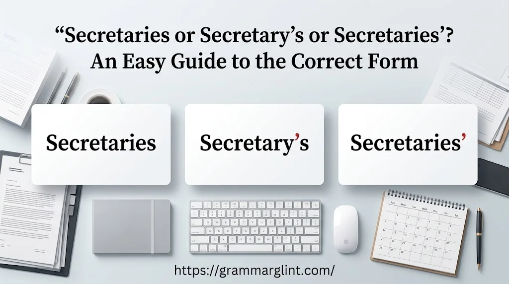 Secretaries or Secretary’s or Secretaries’? An Easy Guide 