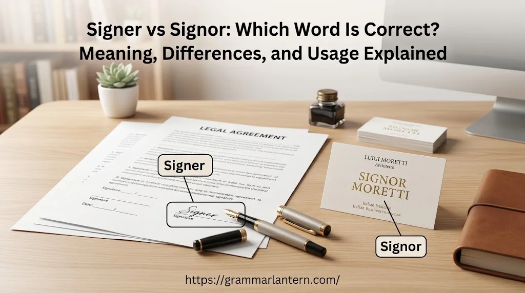 Signer vs Signor