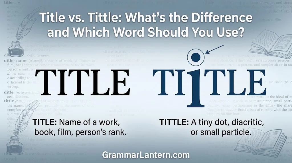 Title vs. Tittle