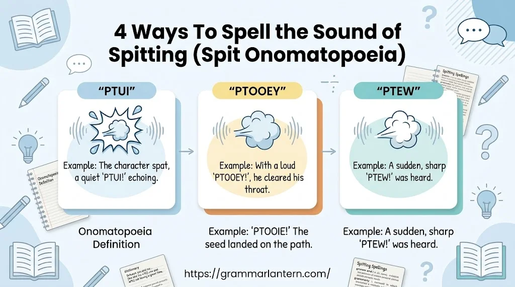 Ways To Spell the Sound of Spitting and Spit Onomatopoeia