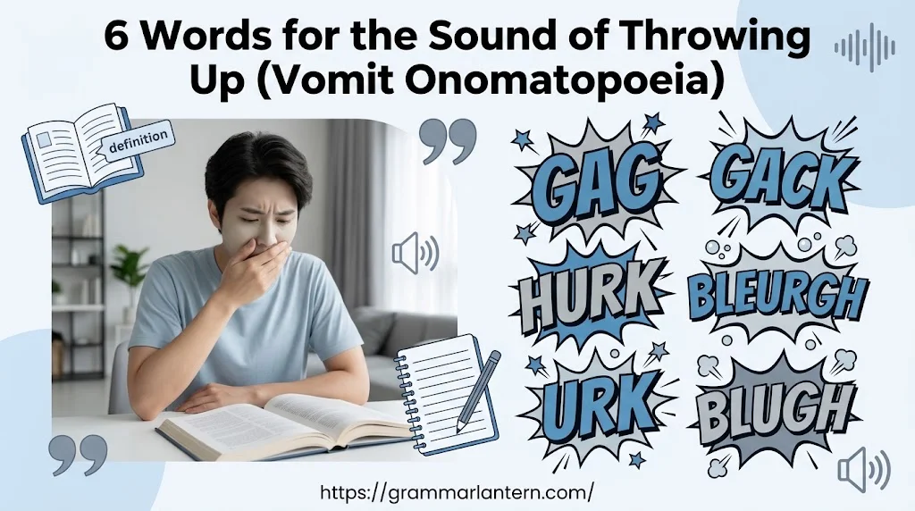 Words for the Sound of Throwing Up and Vomit Onomatopoeia
