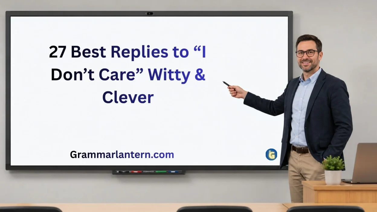Best Replies to “I Don’t Care”