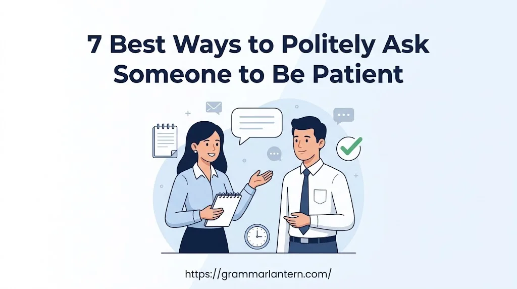 Best Ways to Politely Ask Someone to Be Patient