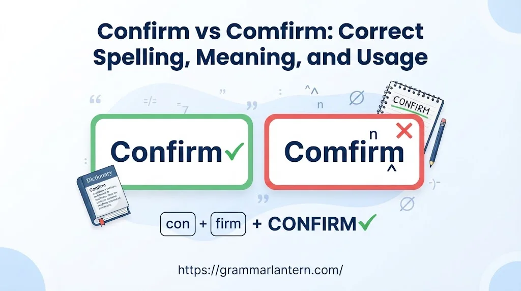 Confirm vs Comfirm